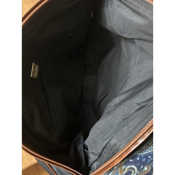 De Vecchi Hamilton Hodge Large Shoulder Bag Woven Leather Handles‎ Made In Italy - Picture 9 of 16